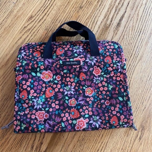Vera Bradley Black Travel Bag with Colorful Floral Pattern - Picture 3 of 7
